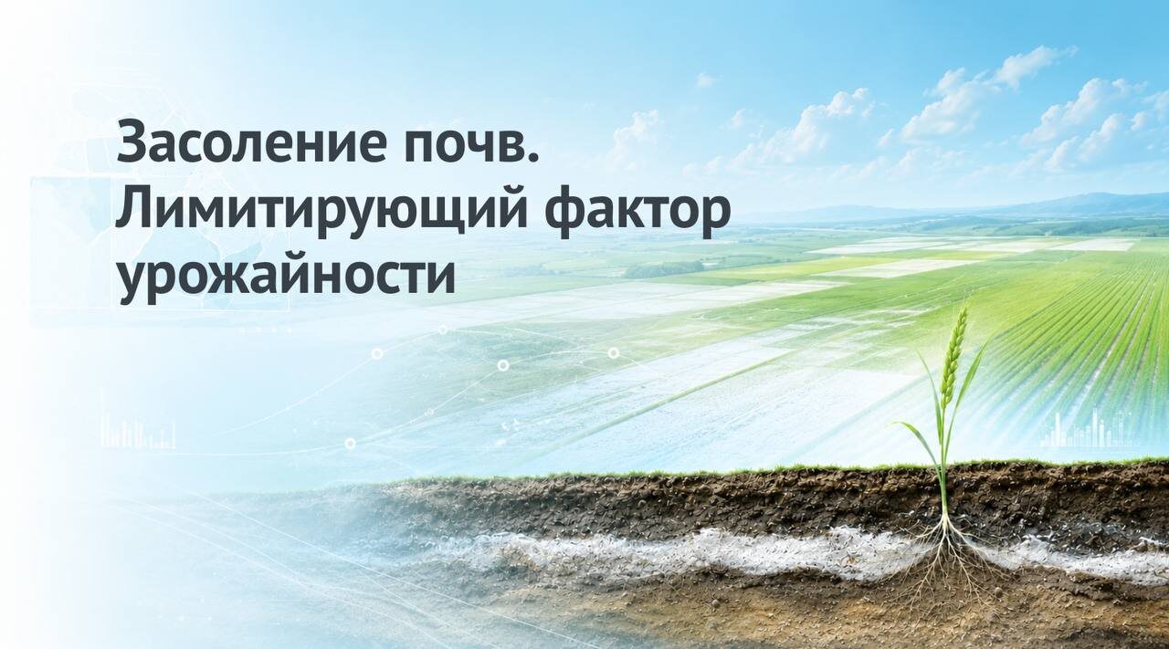 «Соленая земля»: почвенное засоление, как лимитирующий фактор урожайности